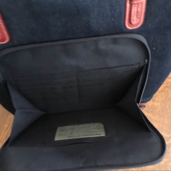 🧡 Blue Denim with Red Handles Bag - Picture 4 of 7